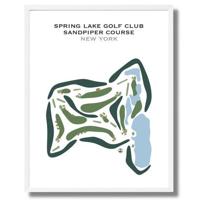 Spring Lake Golf Club - Sandpiper Course, New York - Printed Golf Courses