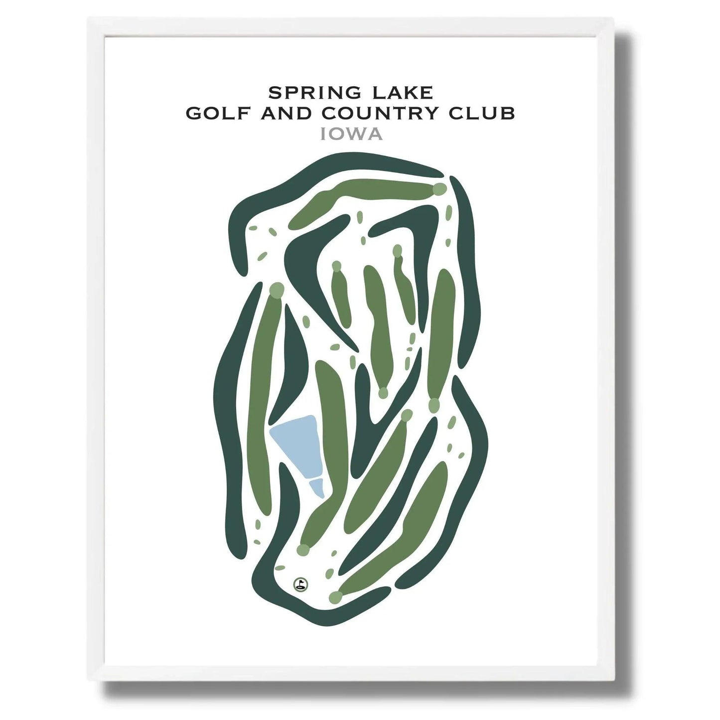 Spring Lake Golf & Country Club, Iowa - Printed Golf Courses