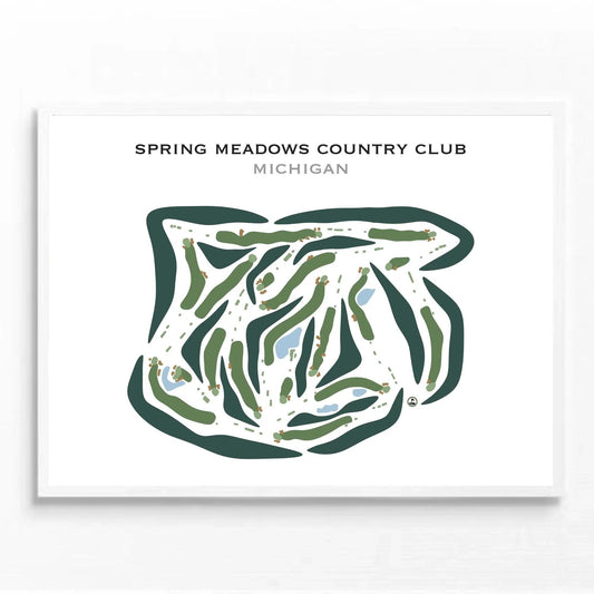 Spring Meadows Country Club, Michigan - Printed Golf Courses