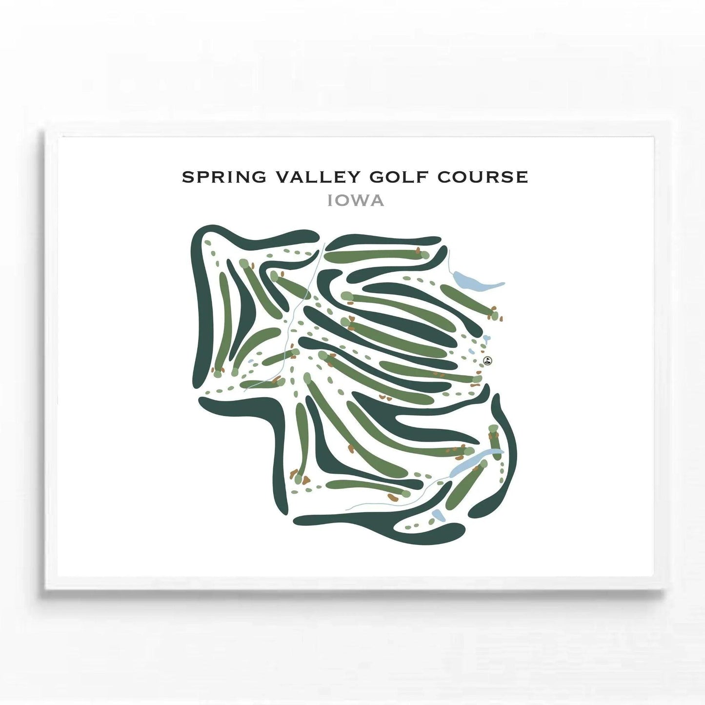 Spring Valley Golf Course, Iowa - Printed Golf Courses