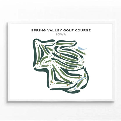 Spring Valley Golf Course, Iowa - Printed Golf Courses
