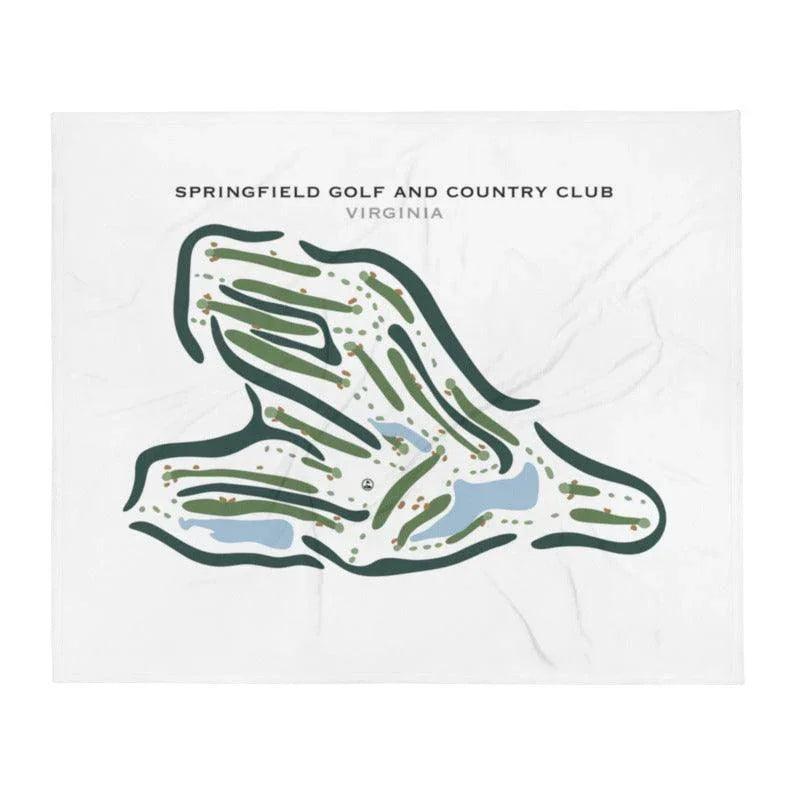Springfield Golf & Country Club, Virginia - Printed Golf Courses