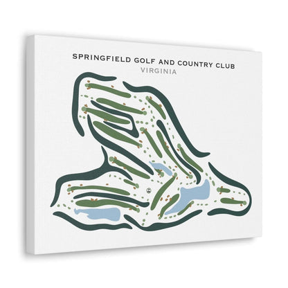 Springfield Golf & Country Club, Virginia - Printed Golf Courses