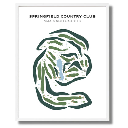 Springfield Country Club, West Springfield, Massachusetts - Printed Golf Courses