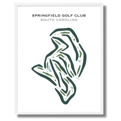 Springfield Golf Club, South Carolina - Printed Golf Courses