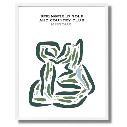 Springfield Golf & Country Club, Missouri - Printed Golf Courses