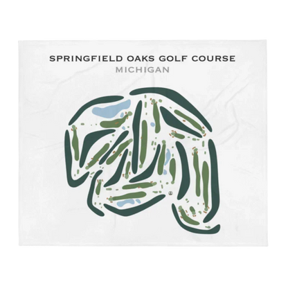Springfield Oaks Golf Course, Michigan - Printed Golf Courses