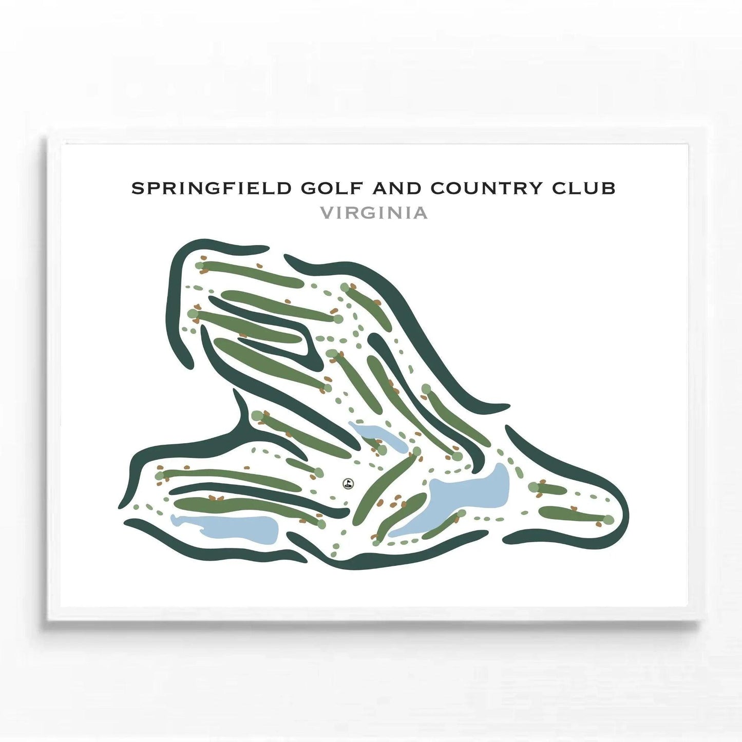 Springfield Golf & Country Club, Virginia - Printed Golf Courses