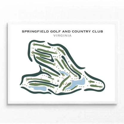 Springfield Golf & Country Club, Virginia - Printed Golf Courses