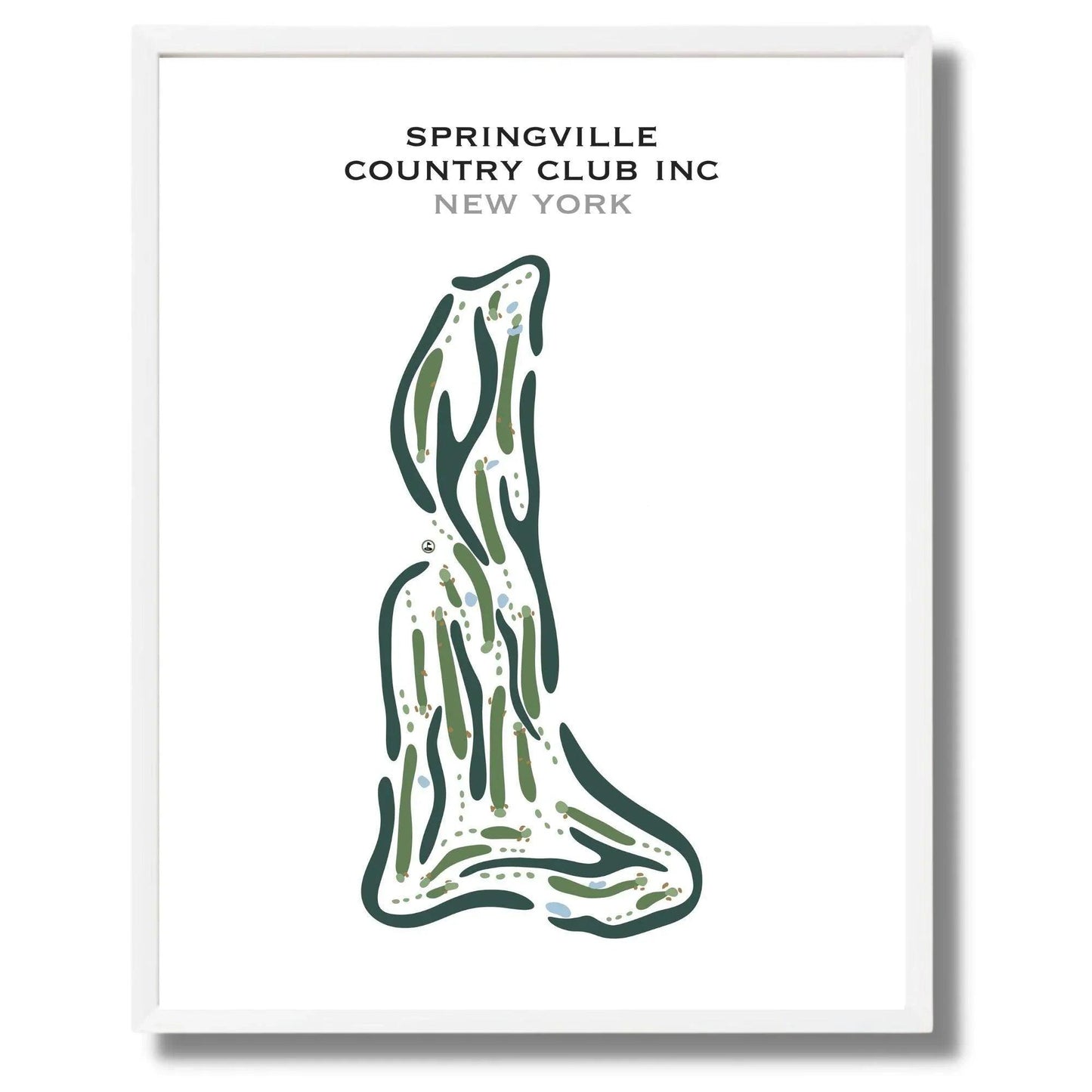 Springville Country Club Inc, New York - Printed Golf Courses