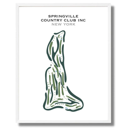 Springville Country Club Inc, New York - Printed Golf Courses