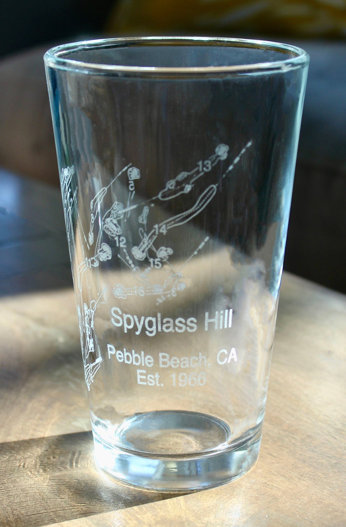 Spyglass Hill Golf Course  - Pebble Beach California - Laser Engraved Glasses - wine, cocktail, beer, champagne glassware