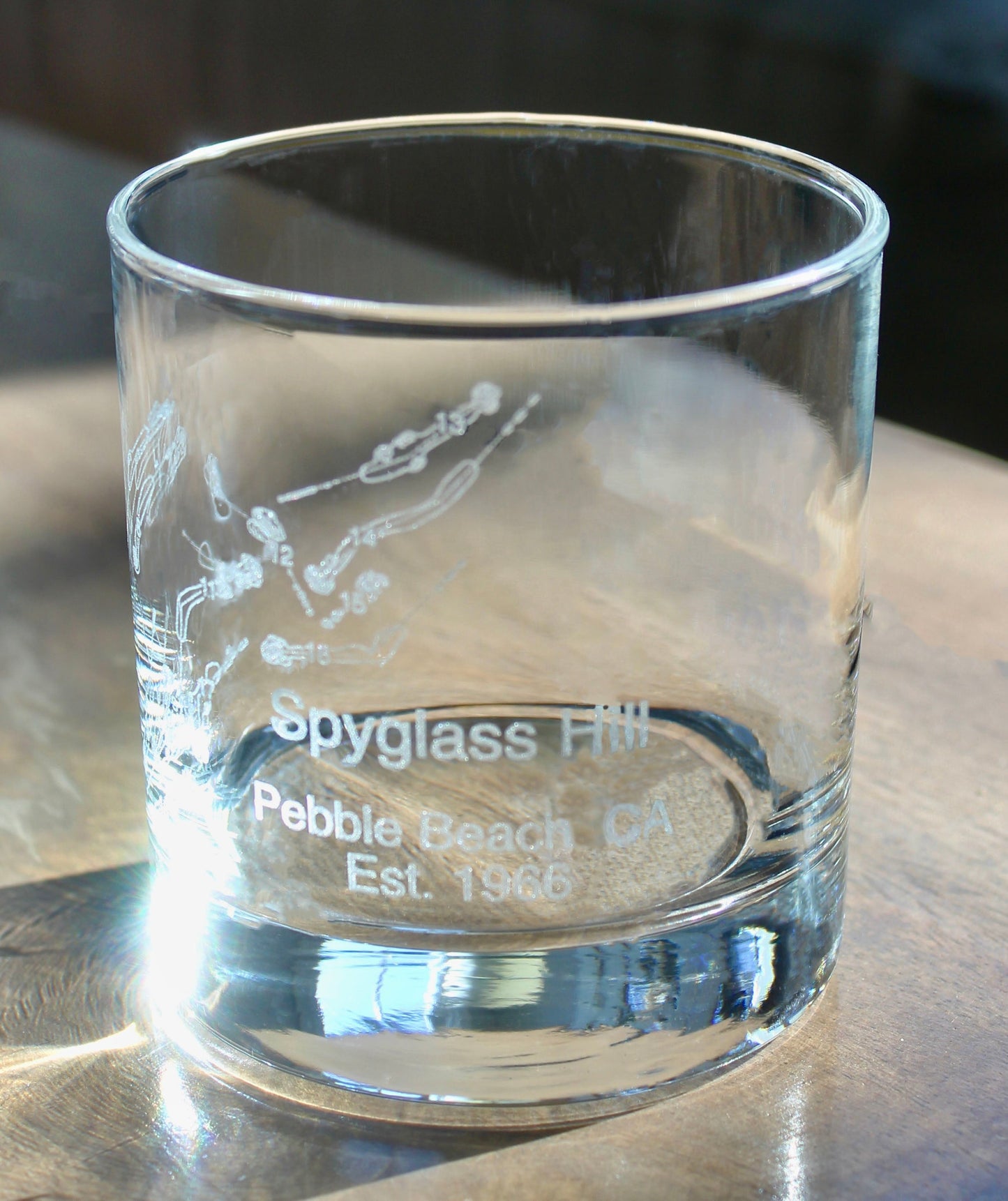 Spyglass Hill Golf Course  - Pebble Beach California - Laser Engraved Glasses - wine, cocktail, beer, champagne glassware
