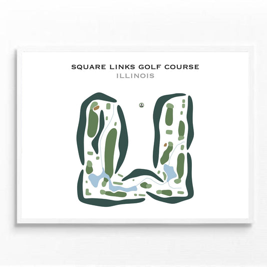 Square Links Golf Course, Illinois - Printed Golf Courses
