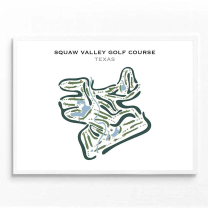 Squaw Valley Golf Course, Texas - Printed Golf Courses