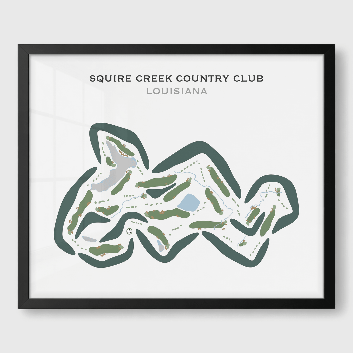 Squire Creek Country Club, Louisiana - Printed Golf Courses