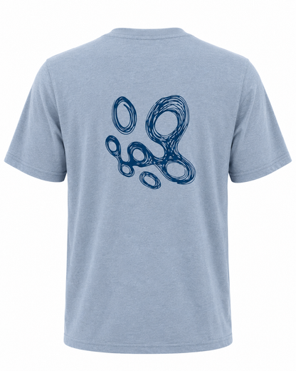 Amble x Press Golf Swirls Tee - Blue