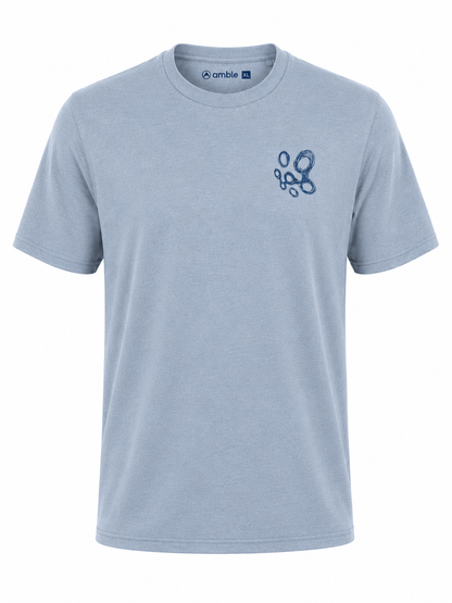 Amble x Press Golf Swirls Tee - Blue
