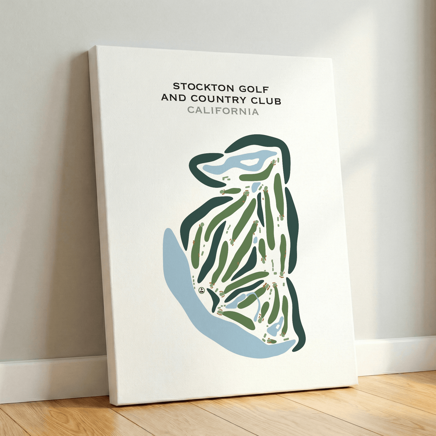 Stockton Golf & Country Club, California - Printed Golf Courses