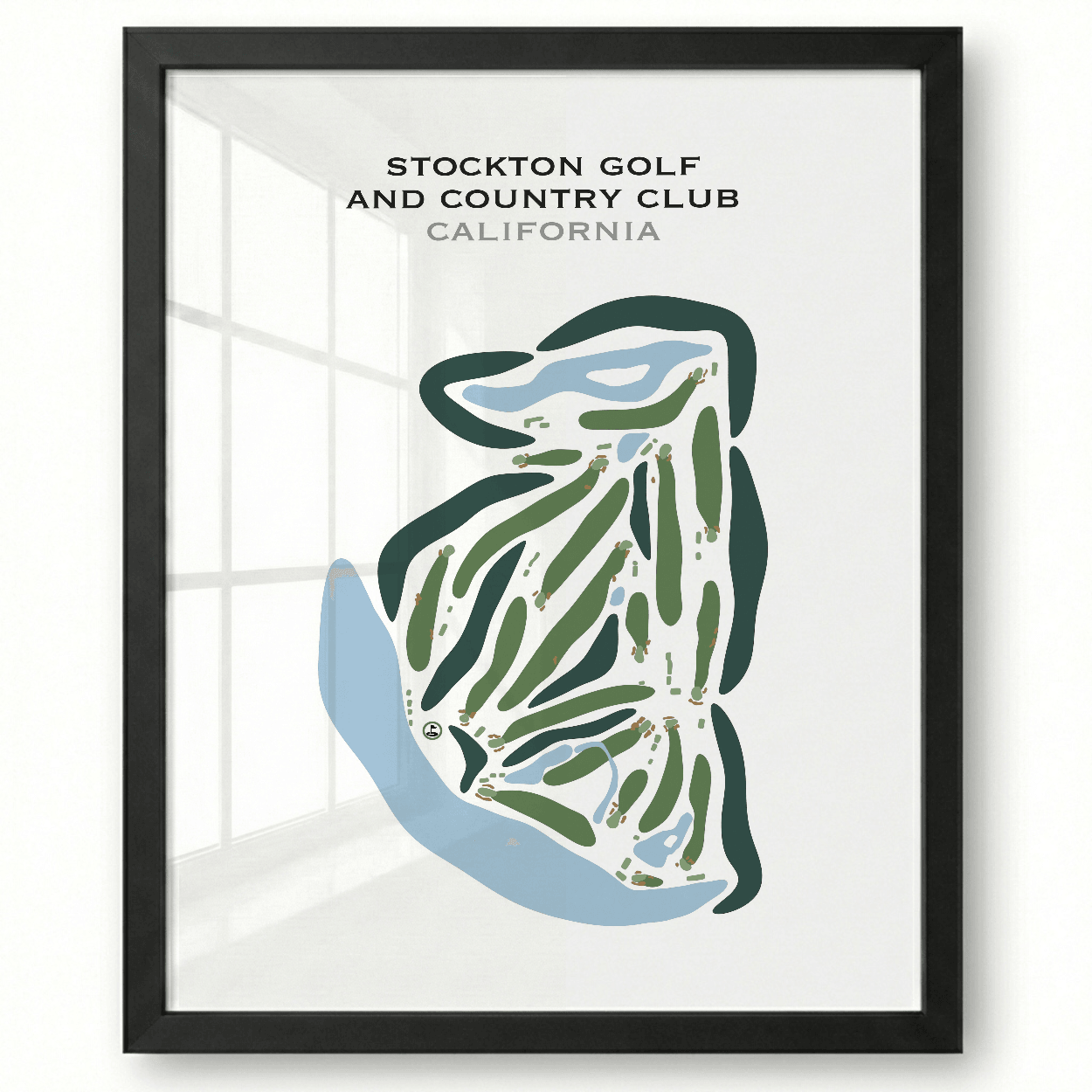 Stockton Golf & Country Club, California - Printed Golf Courses