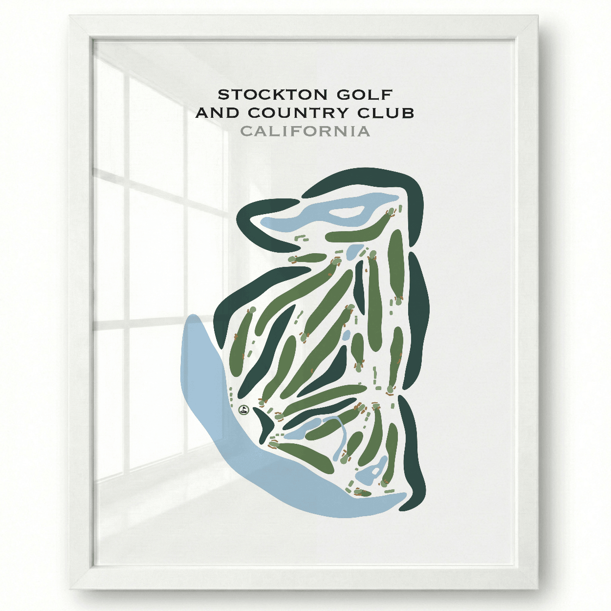 Stockton Golf & Country Club, California - Printed Golf Courses