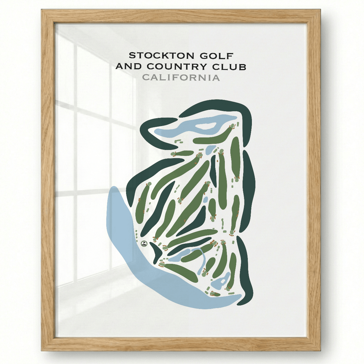 Stockton Golf & Country Club, California - Printed Golf Courses