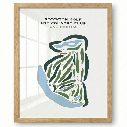 Stockton Golf & Country Club, California - Printed Golf Courses