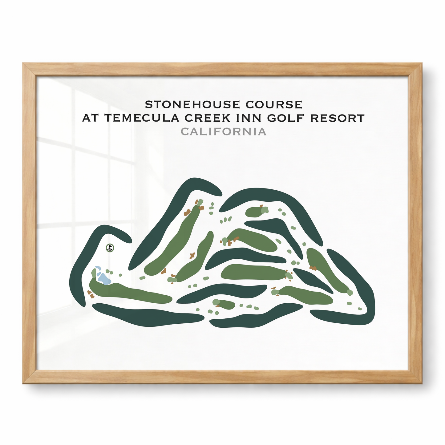 Stonehouse Course at Temecula Creek Inn Golf Resort, California - Printed Golf Courses