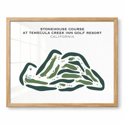 Stonehouse Course at Temecula Creek Inn Golf Resort, California - Printed Golf Courses