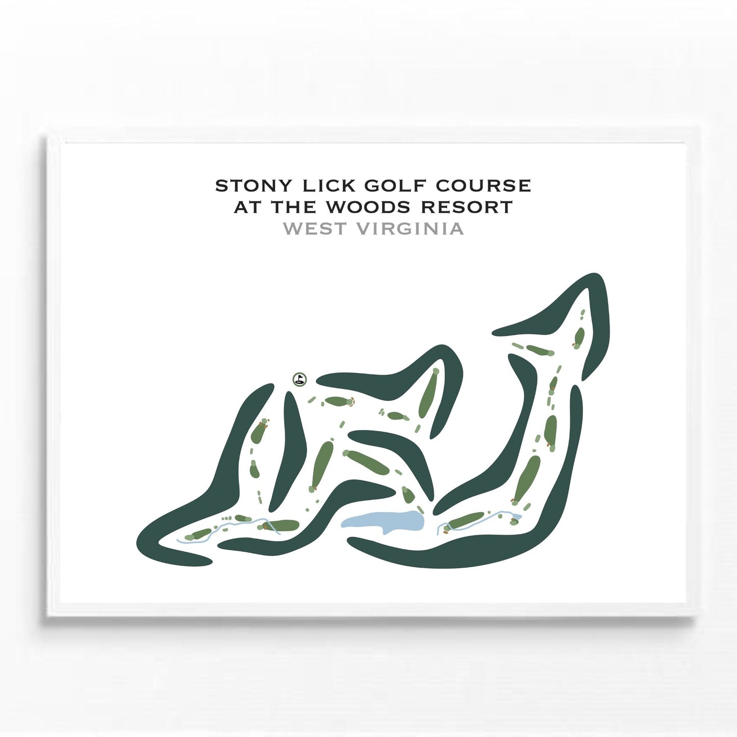 Stony Lick Golf Course at The Woods Resort, West Virginia - Printed Golf Courses