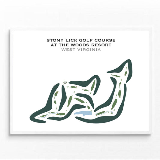 Stony Lick Golf Course at The Woods Resort, West Virginia - Printed Golf Courses