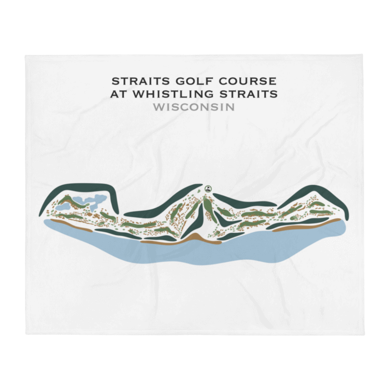 Straits Golf Course at Whistling Straits, Wisconsin - Printed Golf Courses