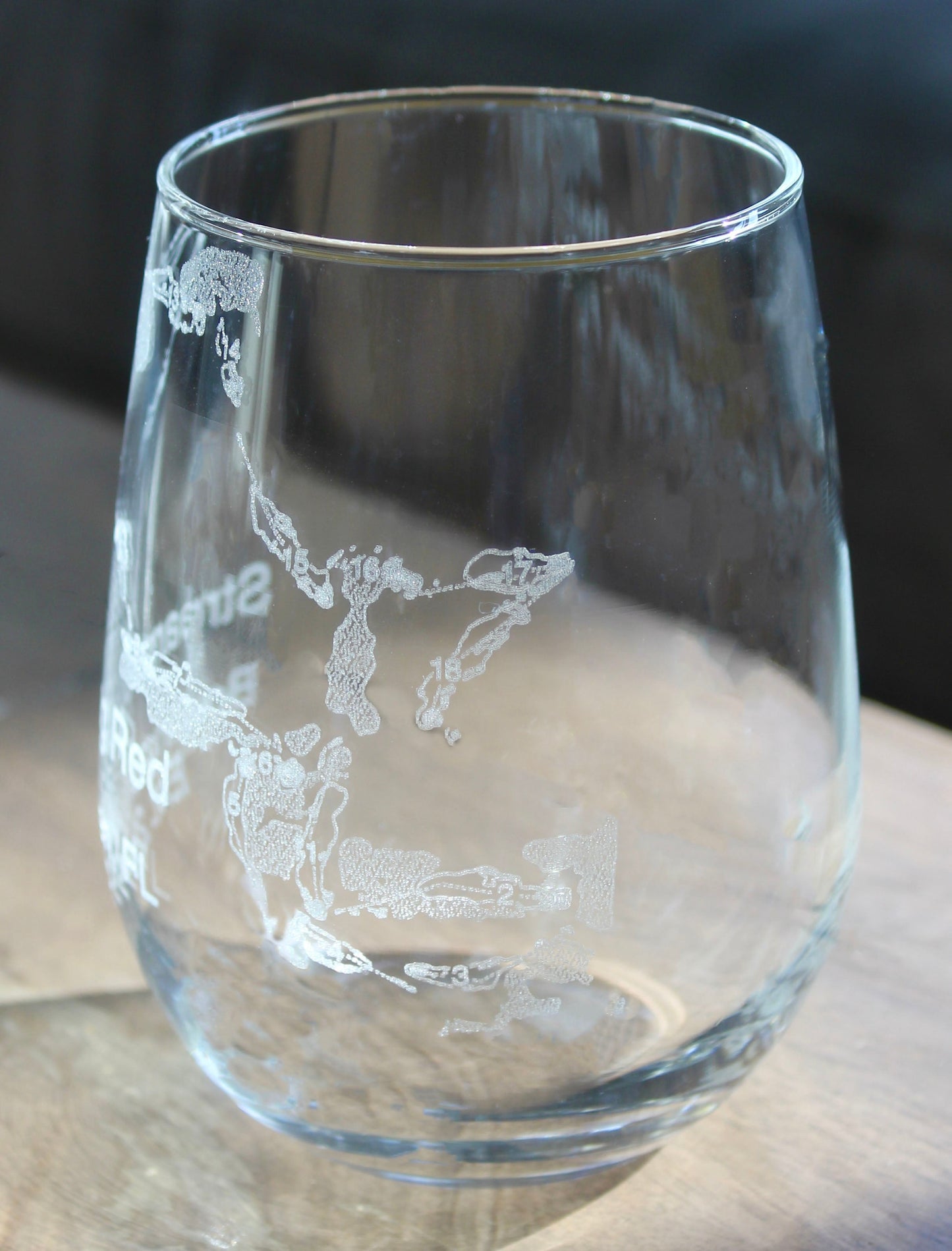 Streamsong Red Golf Course - Laser Engraved Golf Course Map Glasses