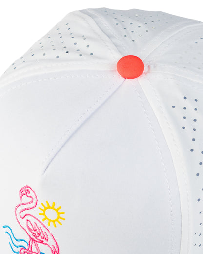 Perforated Rope Hat - Flamingo