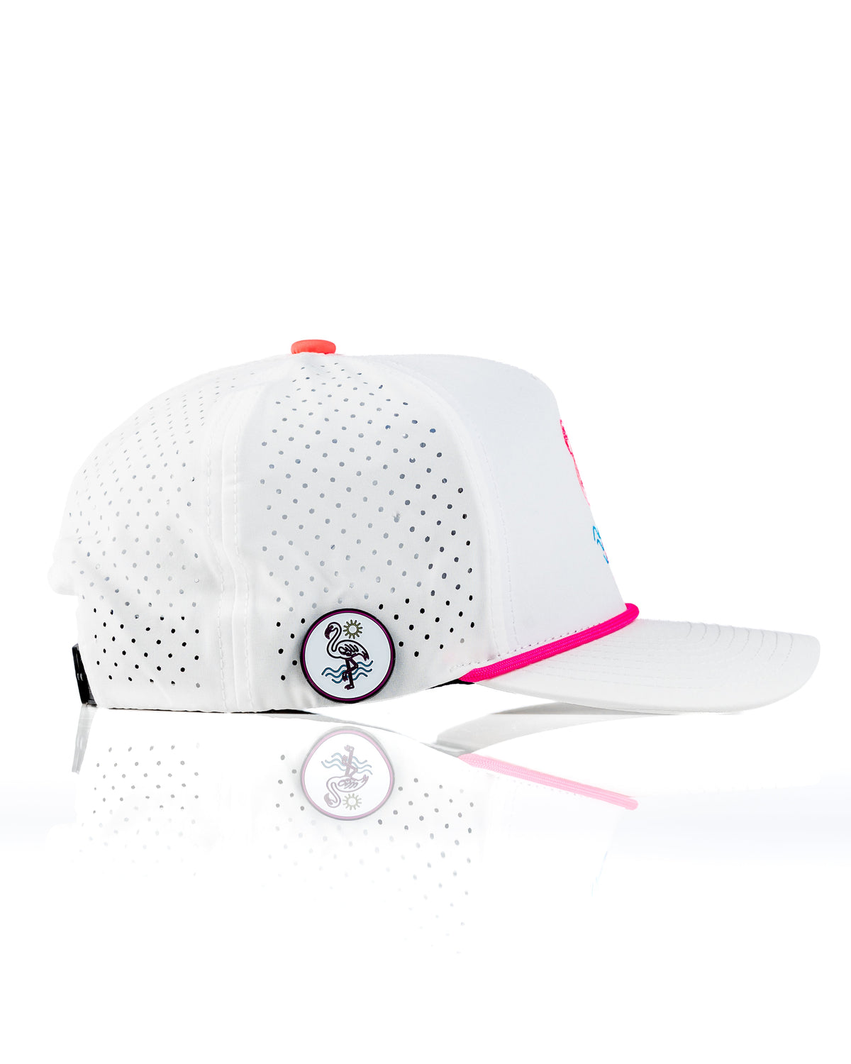 Perforated Rope Hat - Flamingo