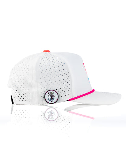 Perforated Rope Hat - Flamingo