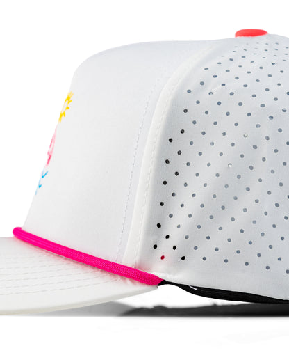 Perforated Rope Hat - Flamingo
