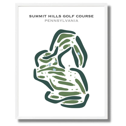 Summit Hills Golf Course, Pennsylvania - Printed Golf Courses