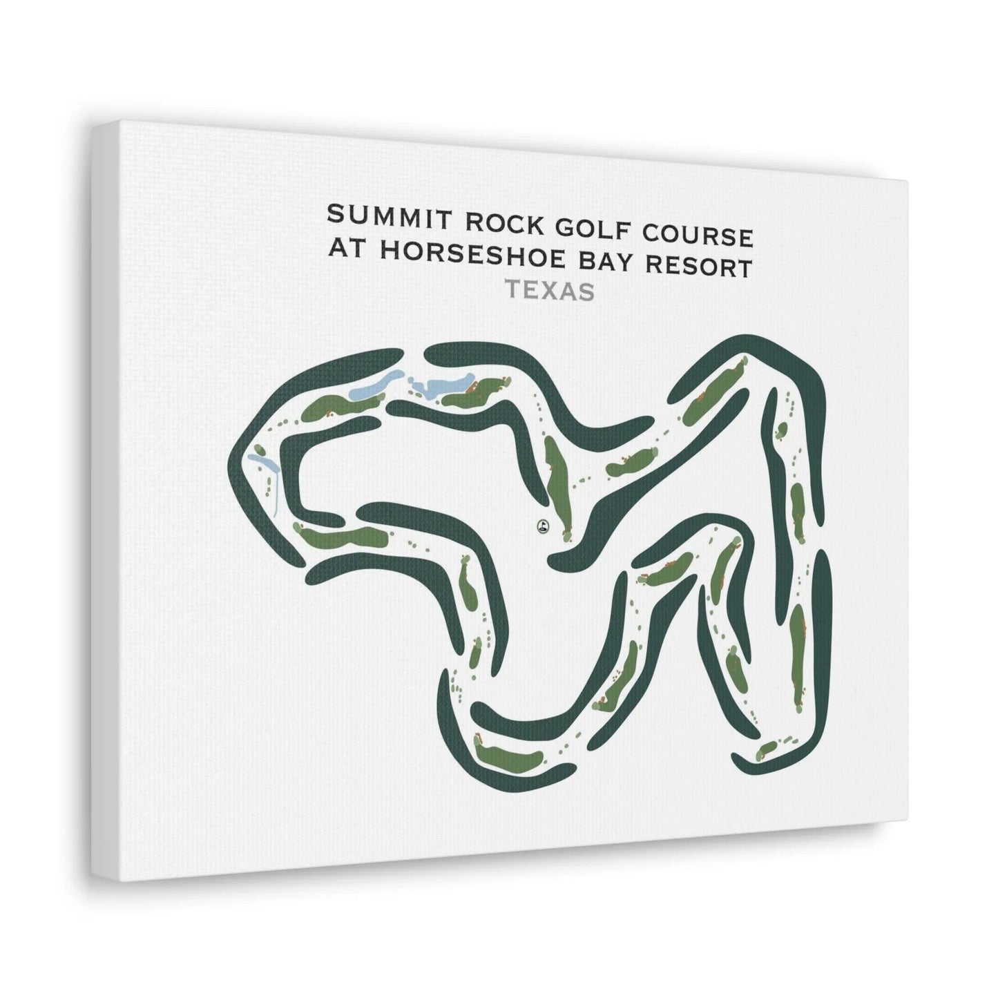 Summit Rock Golf Course, Horseshoe Bay Resort, Texas - Printed Golf Course