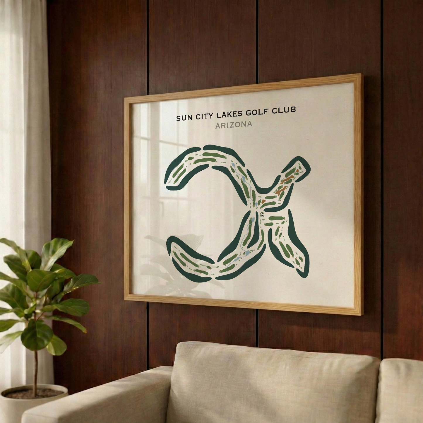Sun City Lakes Golf Club, Arizona - Printed Golf Courses