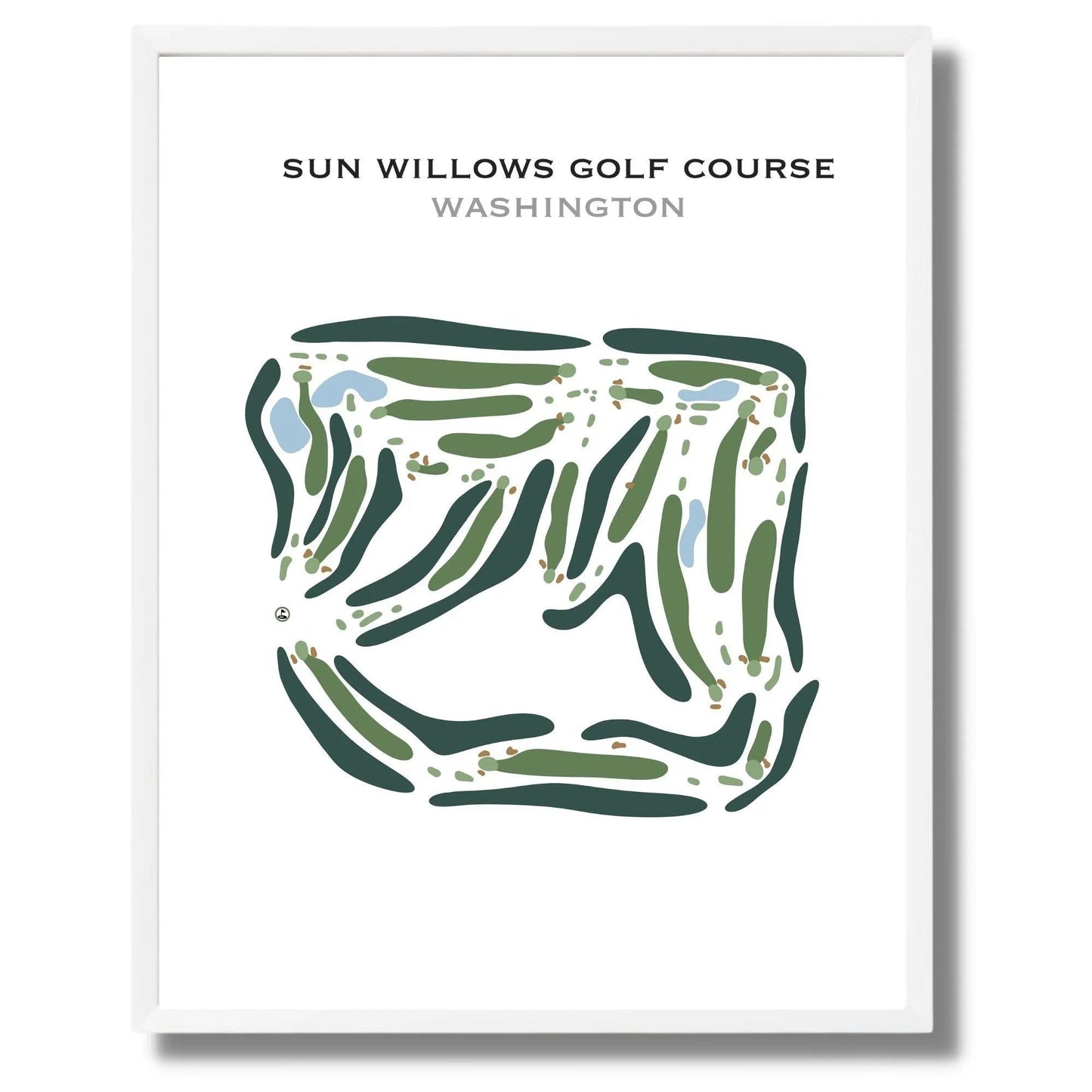 Sun Willows Golf Course, Washington - Printed Golf Course