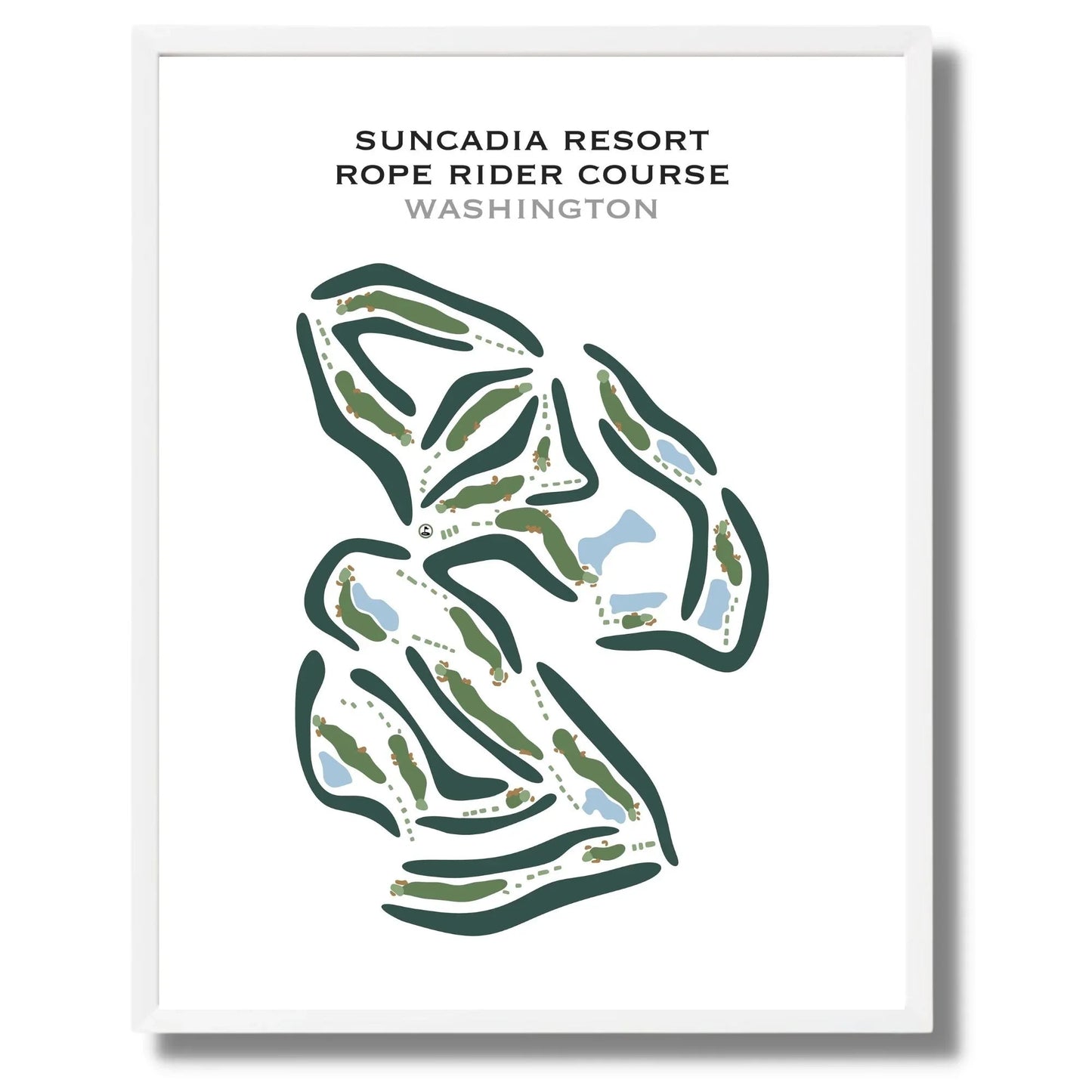 Suncadia Resort, Rope Rider Course, Washington - Printed Golf Course