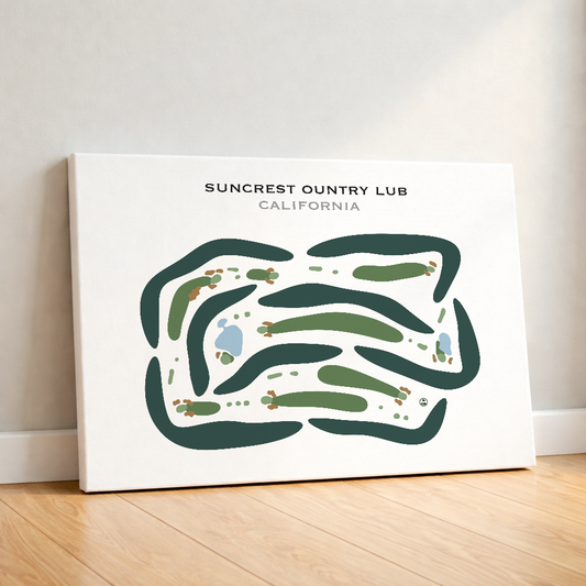Suncrest Country Club, California - Printed Golf Courses