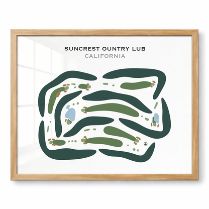 Suncrest Country Club, California - Printed Golf Courses