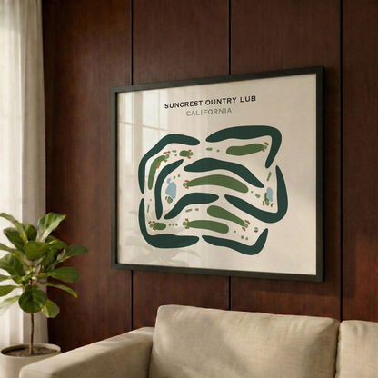 Suncrest Country Club, California - Printed Golf Courses