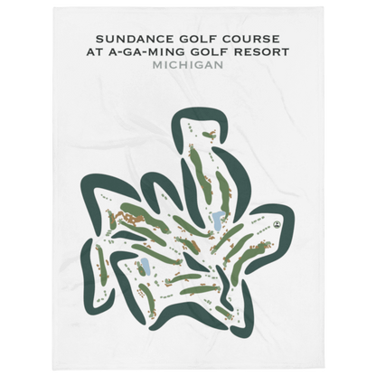 A-Ga-Ming Golf Resort Sundance Course, Michigan - Printed Golf Courses