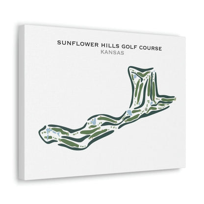 Sunflower Hills Golf Course, Kansas - Printed Golf Courses