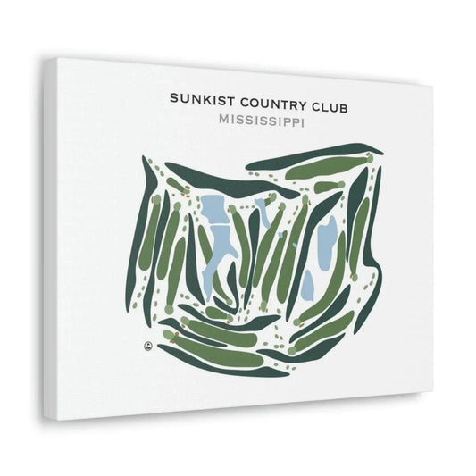 Sunkist Country Club, Mississippi - Printed Golf Courses