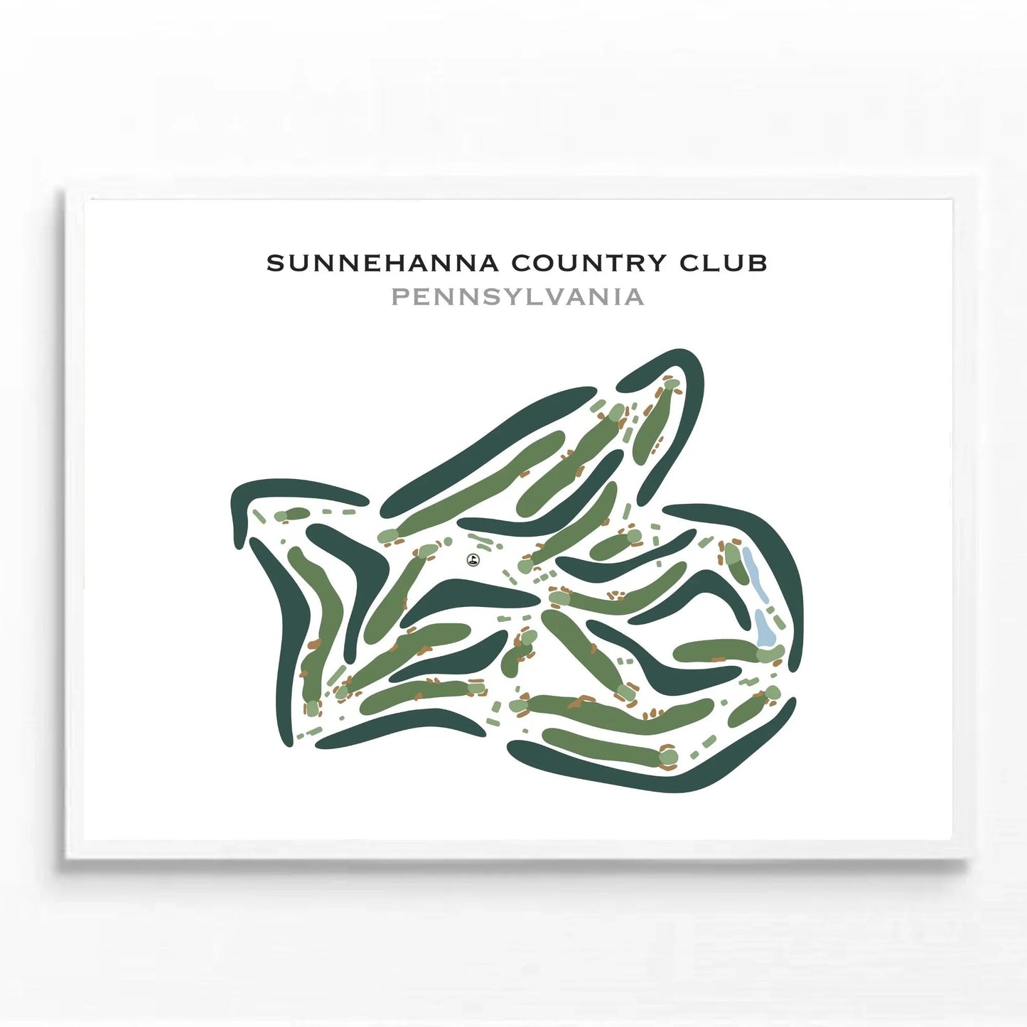 Sunnehanna Country Club, Pennsylvania - Printed Golf Courses