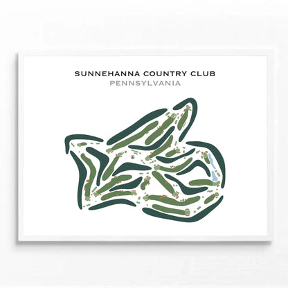 Sunnehanna Country Club, Pennsylvania - Printed Golf Courses
